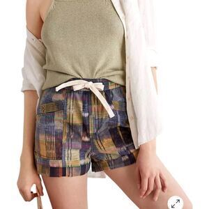 Anthropologie Pilcro Heirloom Tie-Dye Plaid Shorts